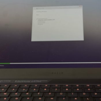 Razer gaming laptop Windows installing