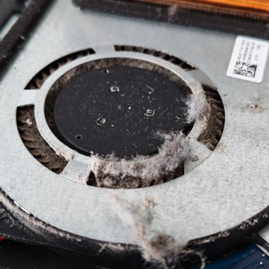 Desktop Computer Intake Area Slowly Filling With Dust From The Room Environment And Daily Use