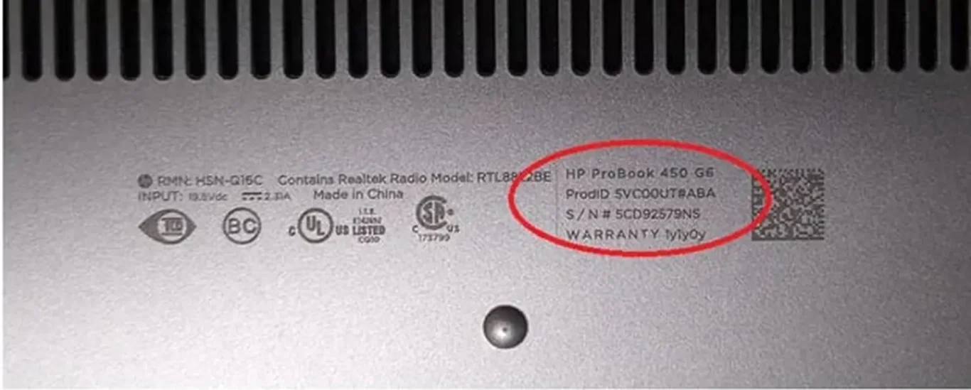 Checking The Bottom Of Your Laptop For Model Number Serial Number And Part Number Hp