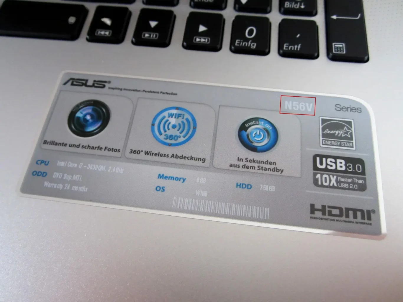 Where Do Laptop Manufacturers Put The Model Number Sticker On The Bottom Panel
