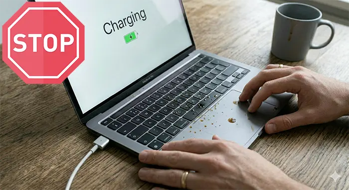 Do Not Charge Your Laptop After Liquid Damage Spillage Repair In London