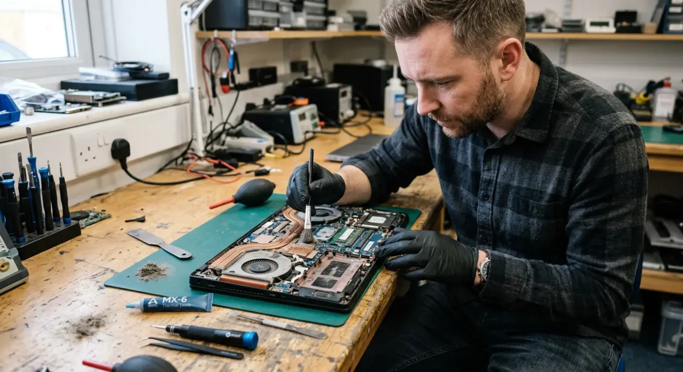 Cleaning versus repasting - what each repair actually does