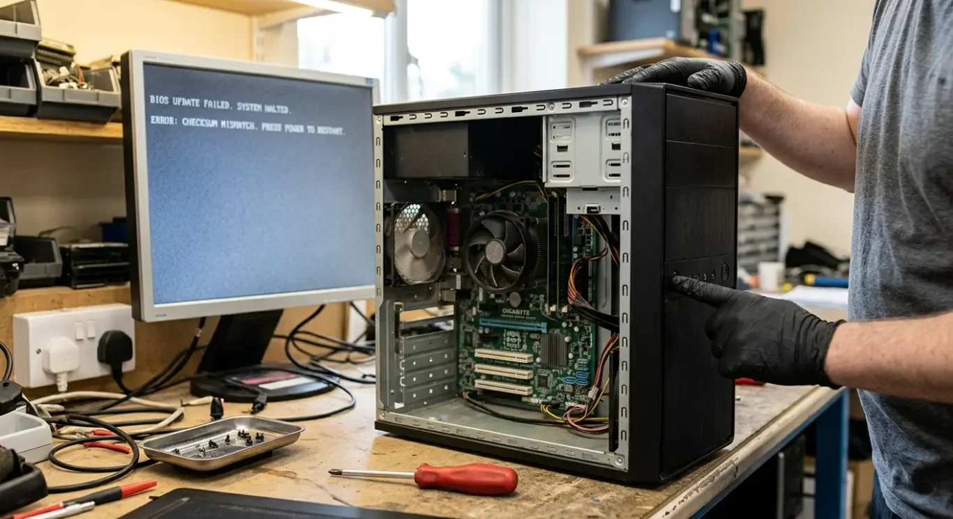 Common causes of BIOS corruption or firmware failure