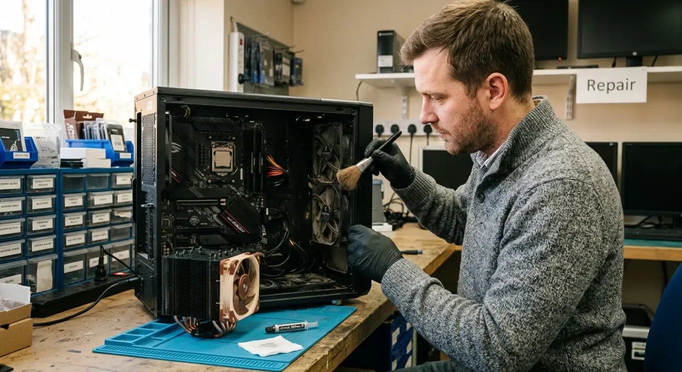 Desktop PC dust cleaning and repasting - how it differs from laptops