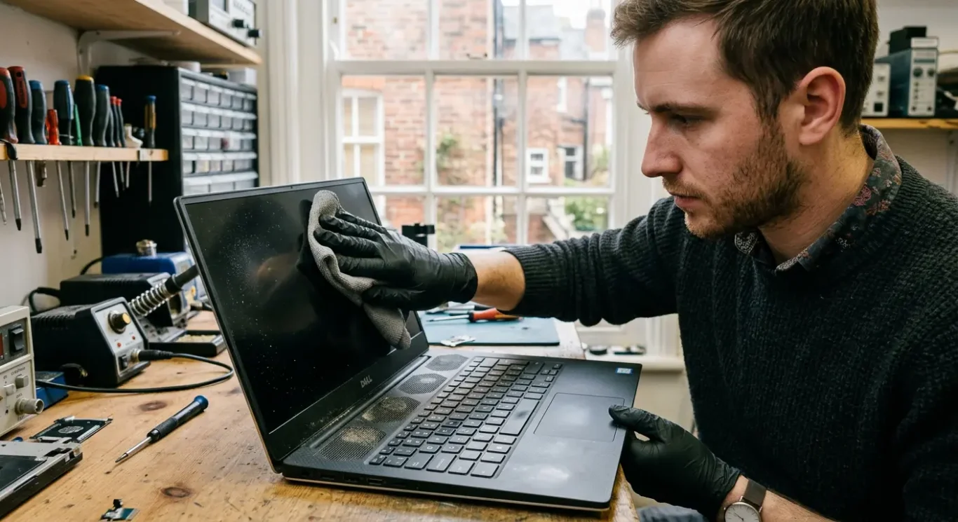 How to clean a laptop screen, keyboard and vents safely