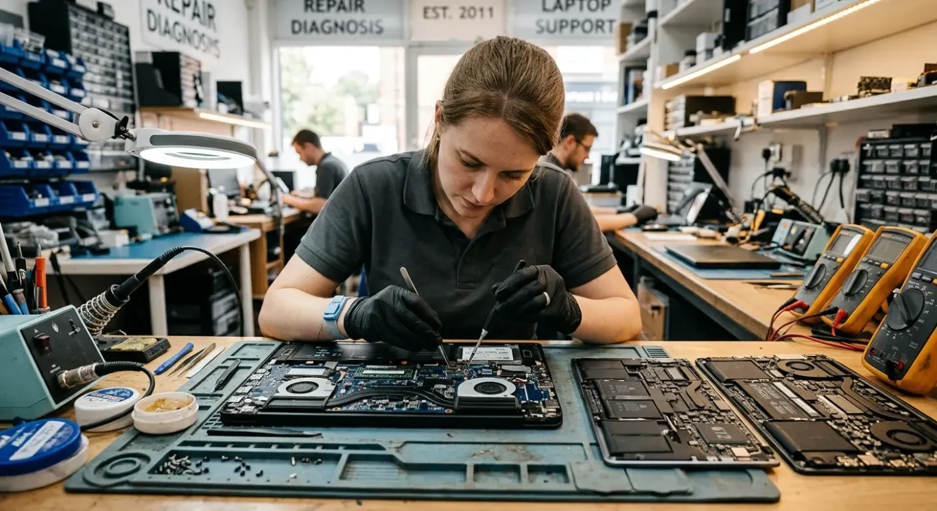 What a motherboard repair actually means on Mac and Windows machines