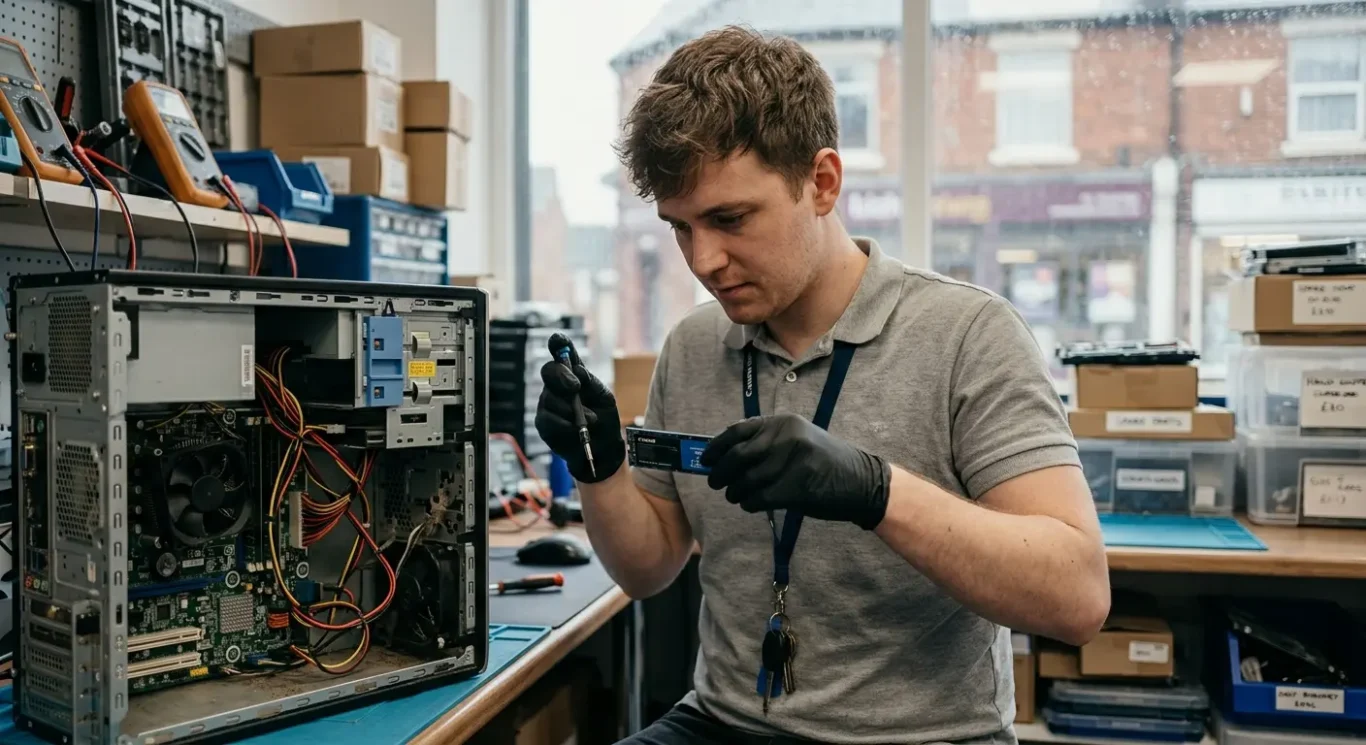 Is the data safe if the computer needs major repair?