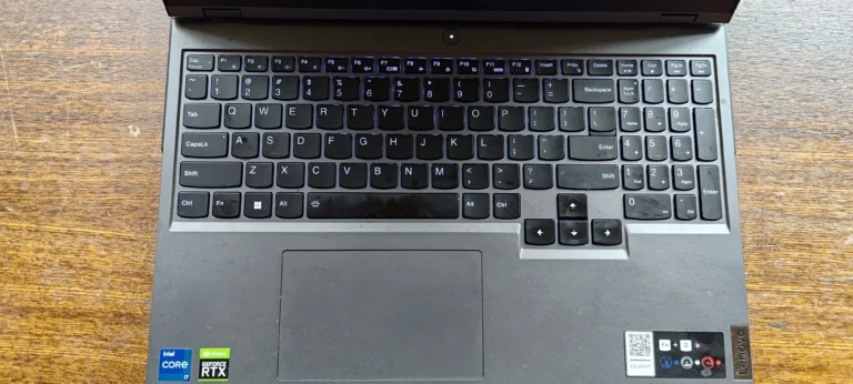 Lenovo Legion 5 Pro 16ITH6H laptop exterior and keyboard