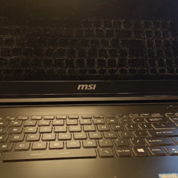 MSI GP72M 7REX Leopard Pro gaming laptop before cooling system cleaning