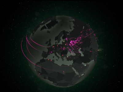 Map of real time war on computer crimes